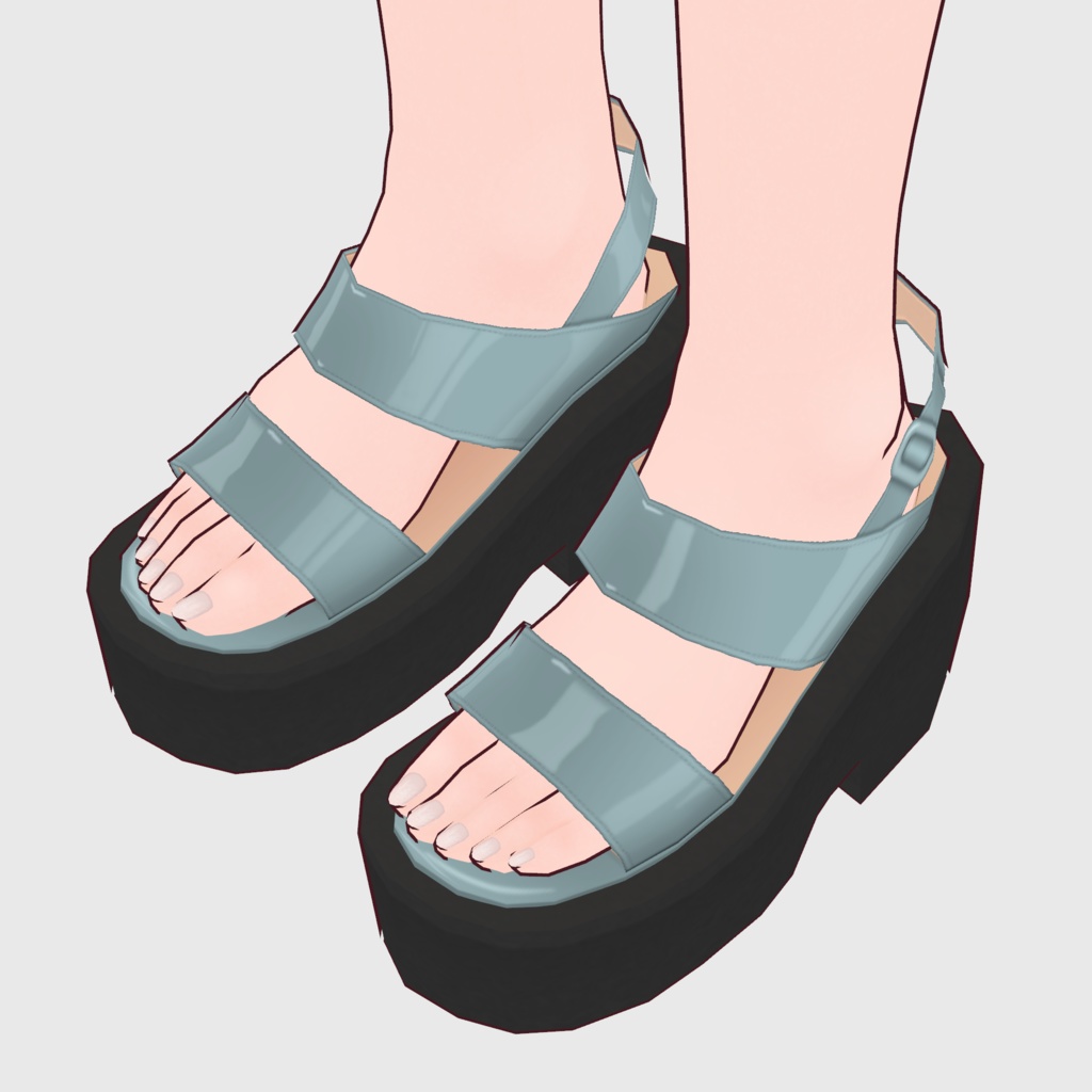 【#VRoid】プラットフォームサンダル【#vroidcustomitem】