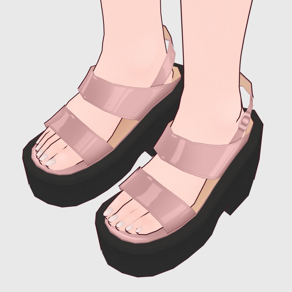 【#VRoid】プラットフォームサンダル【#vroidcustomitem】