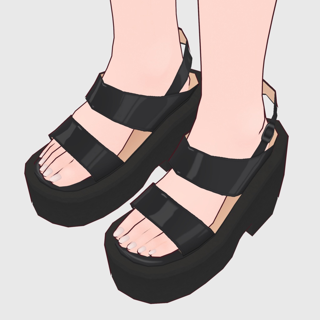 【#VRoid】プラットフォームサンダル【#vroidcustomitem】