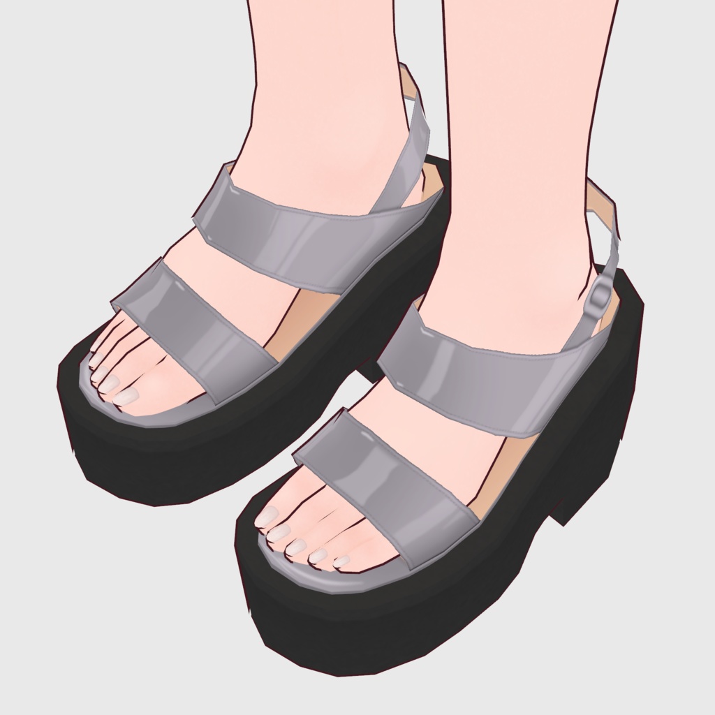 【#VRoid】プラットフォームサンダル【#vroidcustomitem】