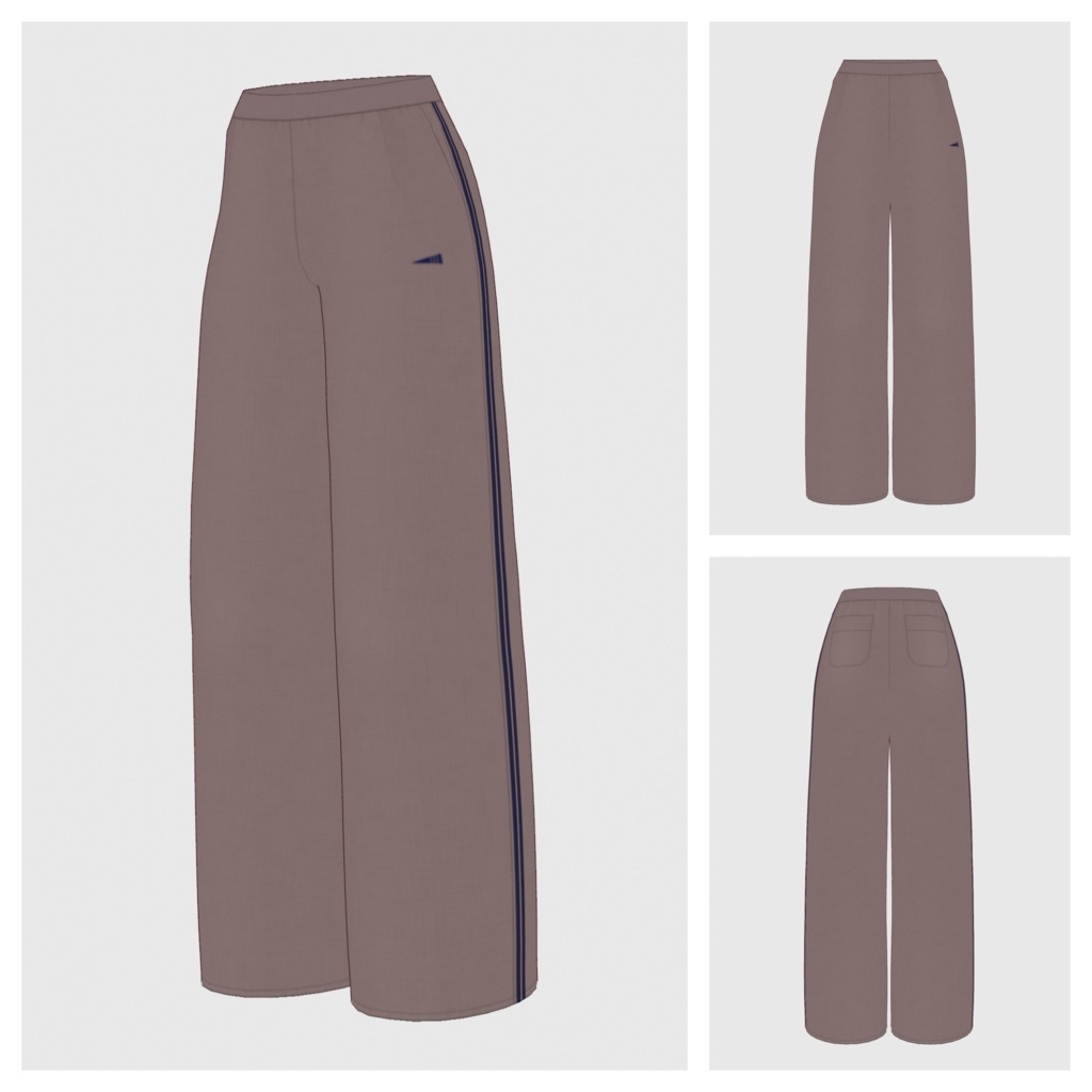 【#VRoid】ワイドスウェットパンツ【#vroidcustomitem】