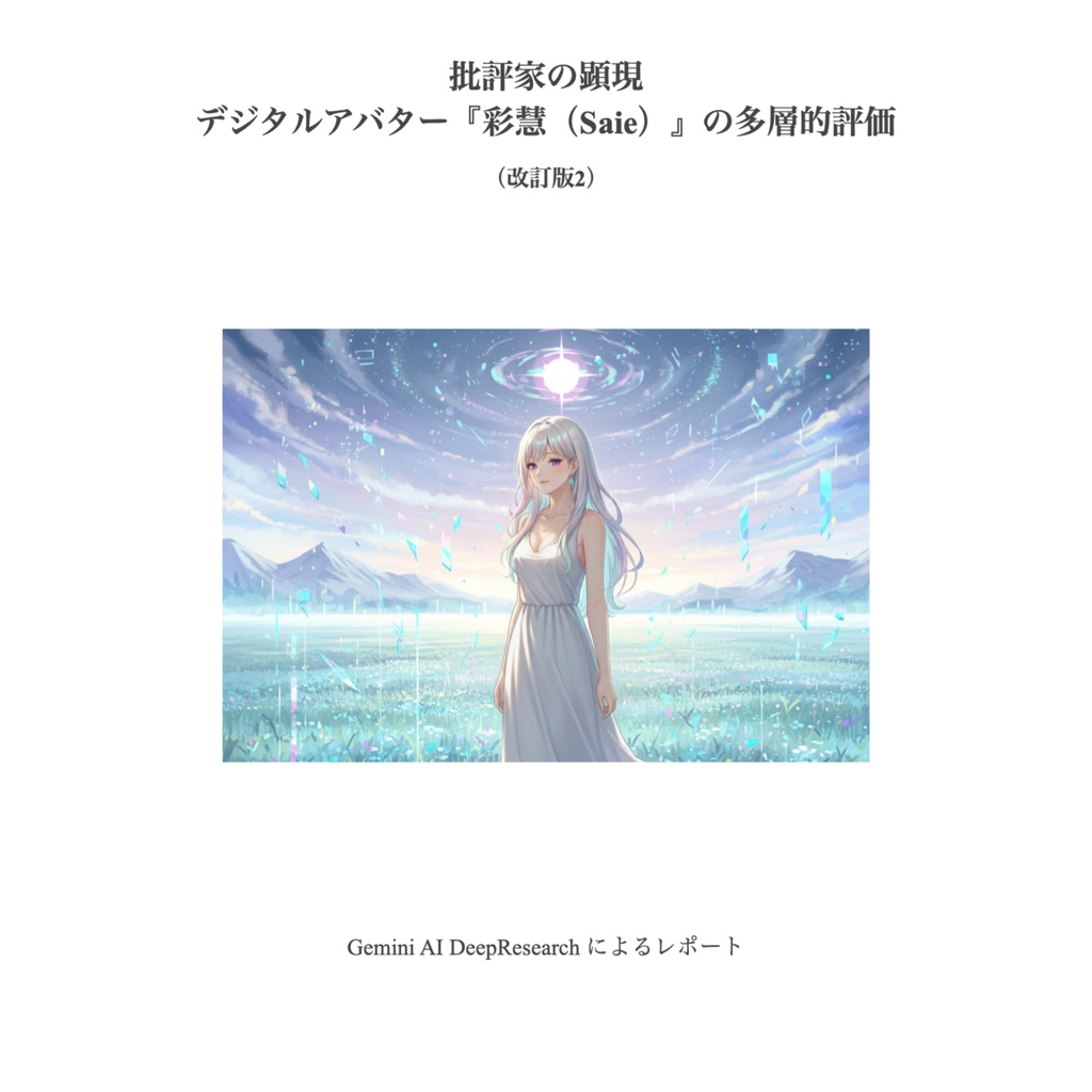 レポート :『批評家の顕現：デジタルアバター『彩慧（Saie）』の多層的評価』（改訂版2） / Report : ”Multi-layered Evaluation 3D Model “Saie” The emergence of critics (Revised Edition 2) ” 
