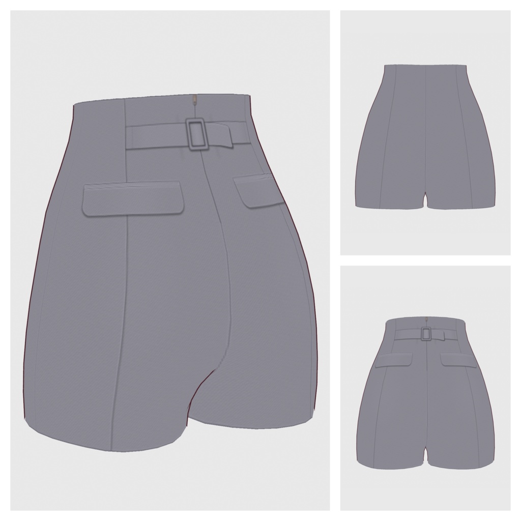 【#VRoid】ハイウェストショートパンツ【#vroidcustomitem】