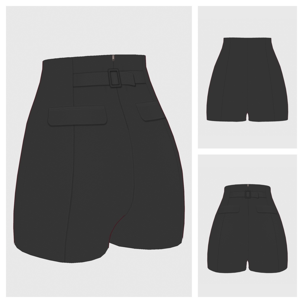 【#VRoid】ハイウェストショートパンツ【#vroidcustomitem】