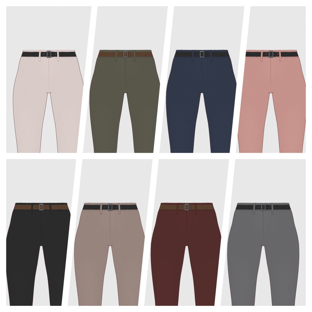 【#VRoid】コットンスキニーパンツ【#vroidcustomitem】