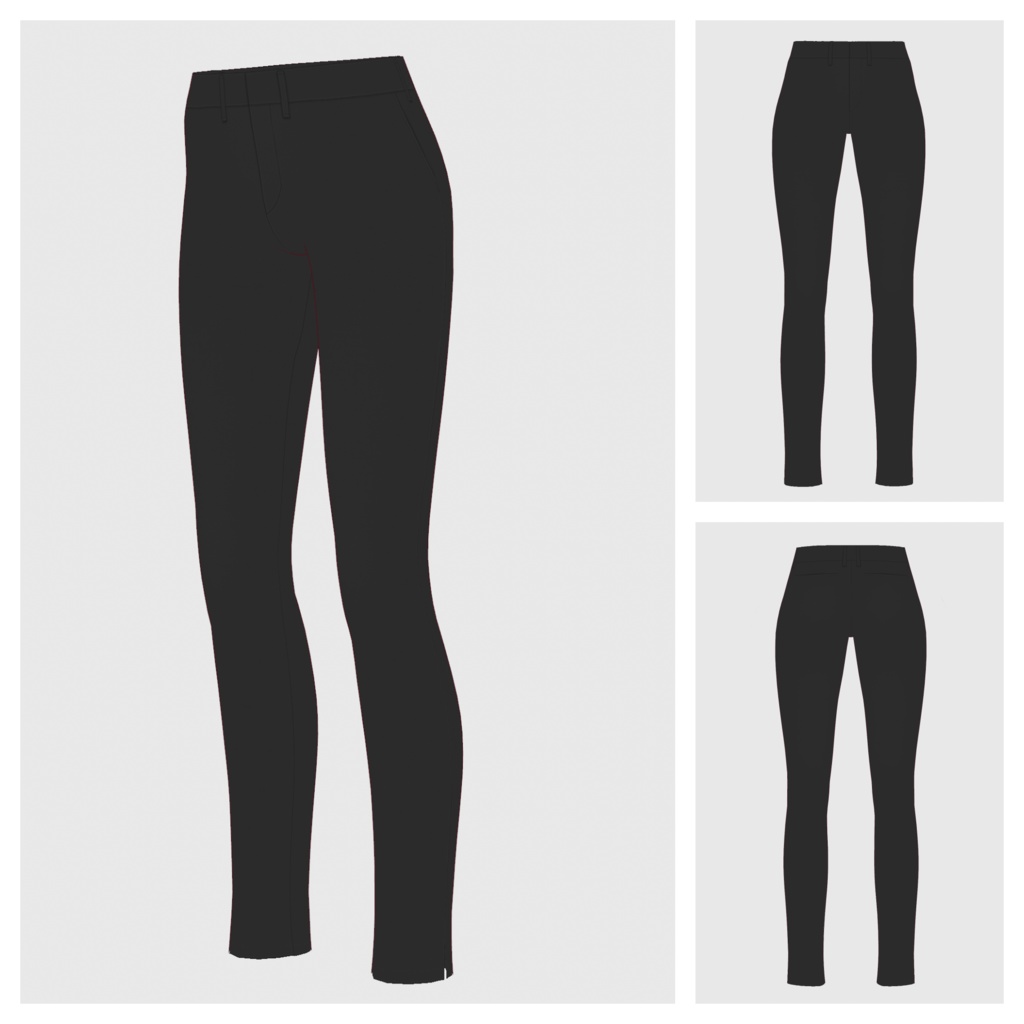 【#VRoid】コットンスキニーパンツ【#vroidcustomitem】