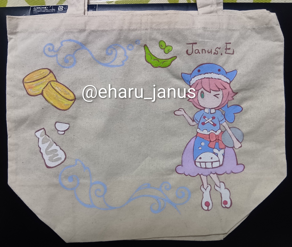 【原画】東方project各種(手描きのエコバッグ/A4横)