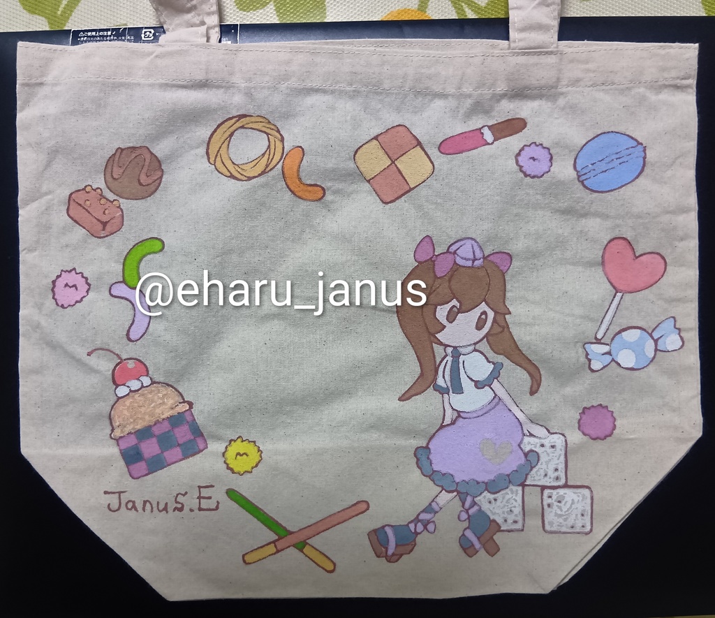 【原画】東方project各種(手描きのエコバッグ/A4横)