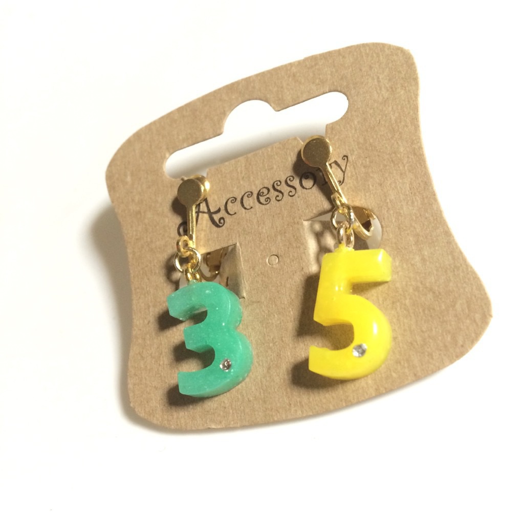 【オーダー】背番号とボールピアス、イヤリング