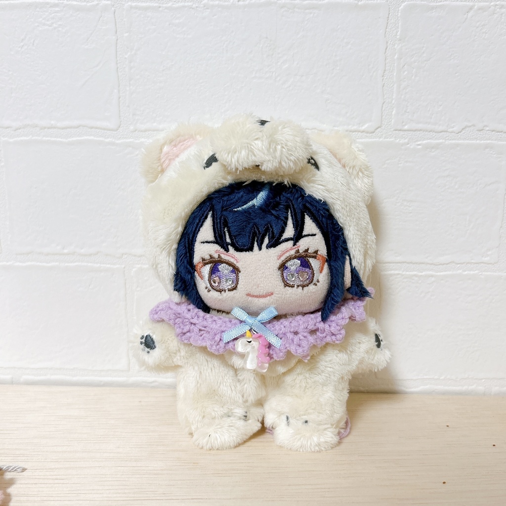 ユニコーン付きくしゅ編みスタイ🤍