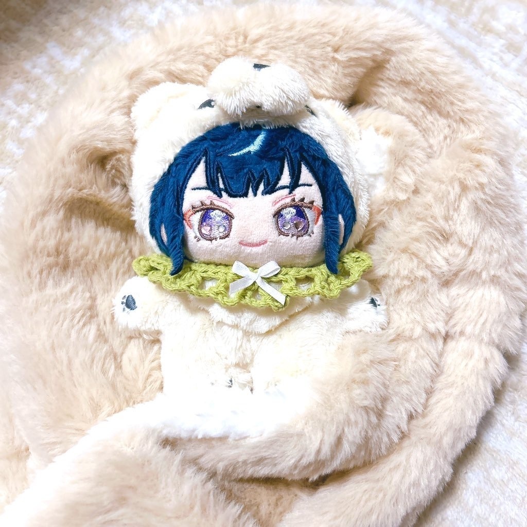 リボン付♡くしゅ編みスタイ🎀