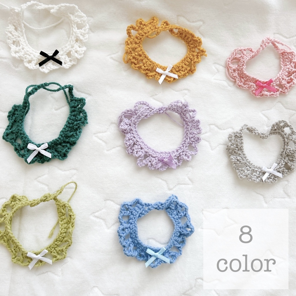 リボン付♡くしゅ編みスタイ🎀