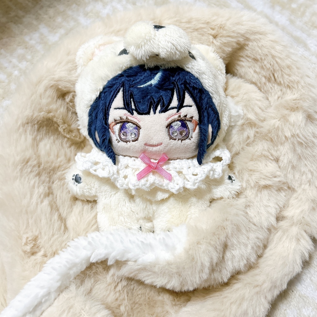 くしゅ編みスタイ♡ホワイト♡