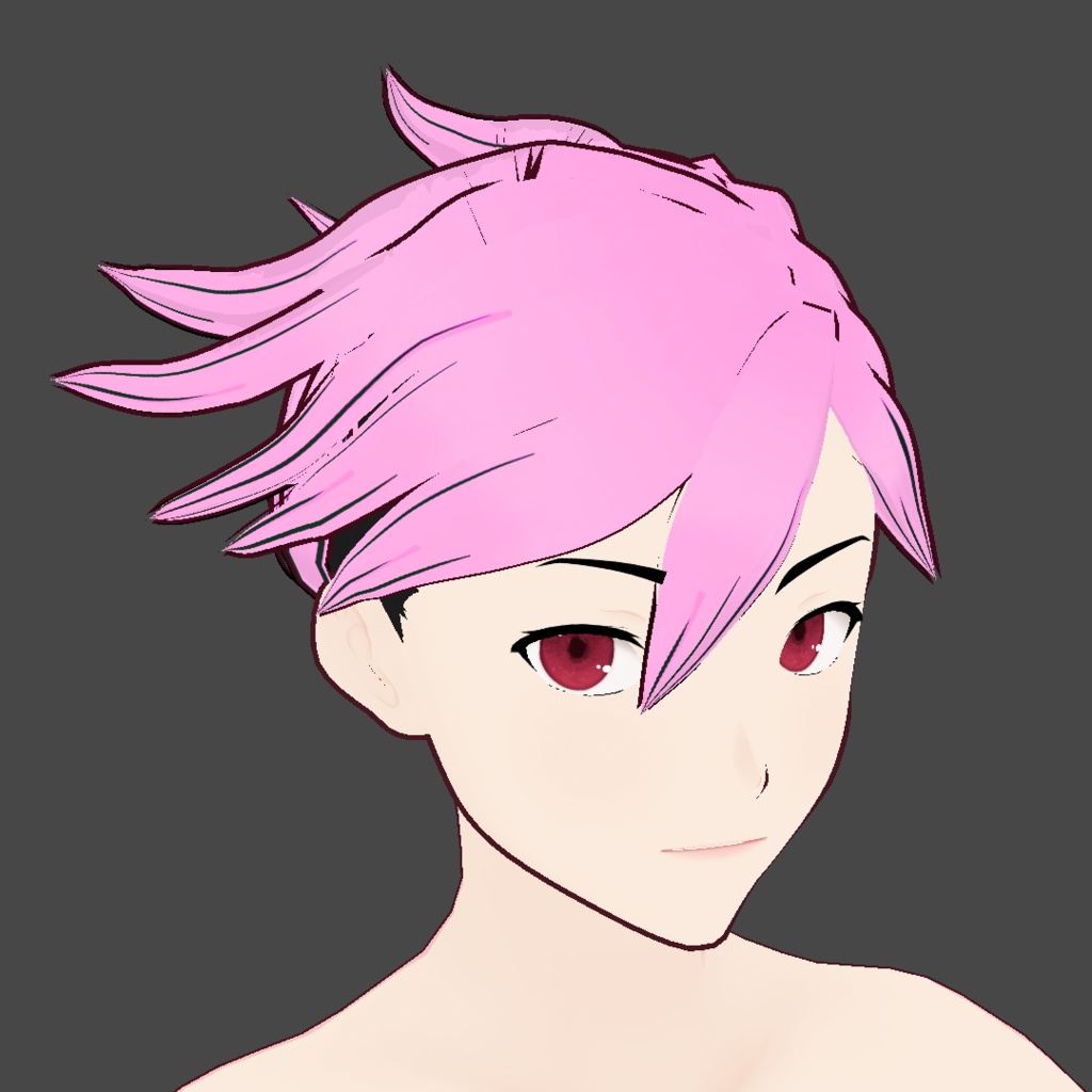 (vroid) hair anime preset ( multiple colour )