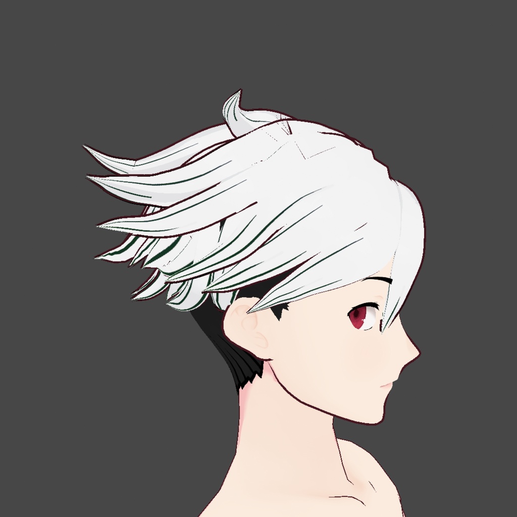 (vroid) hair anime preset ( multiple colour )