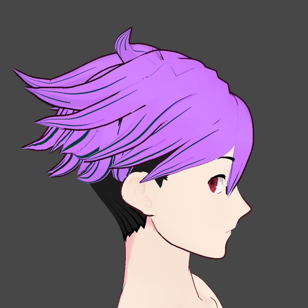(vroid) hair anime preset ( multiple colour )