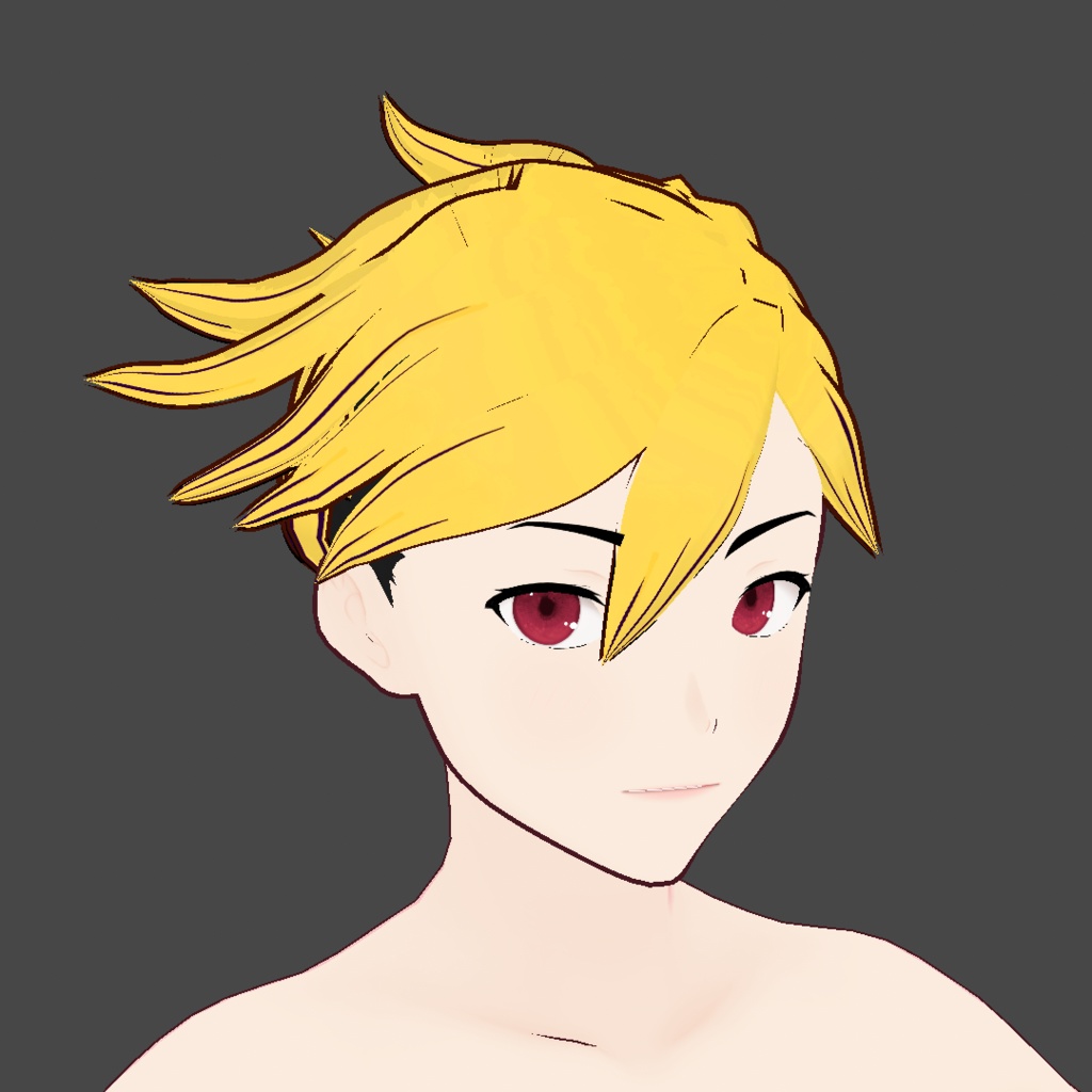 (vroid) hair anime preset ( multiple colour )