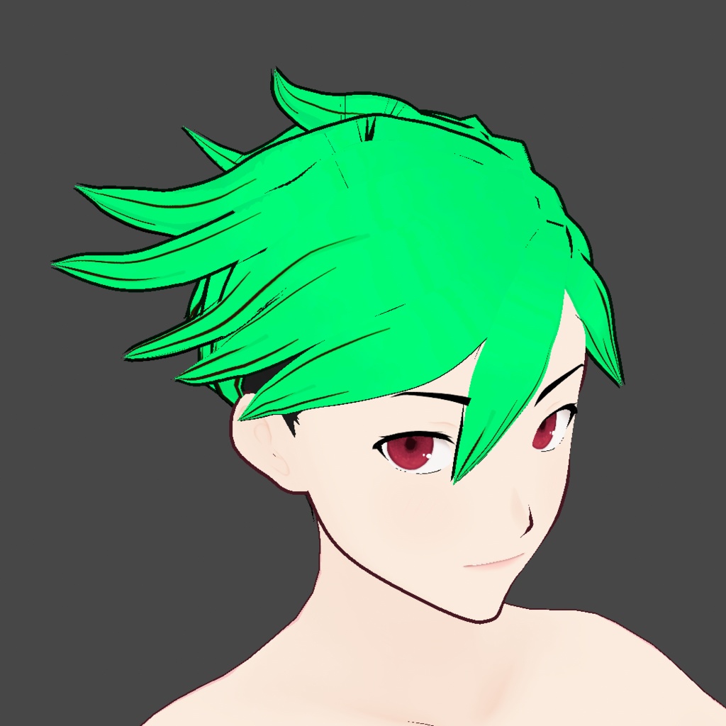 (vroid) hair anime preset ( multiple colour )