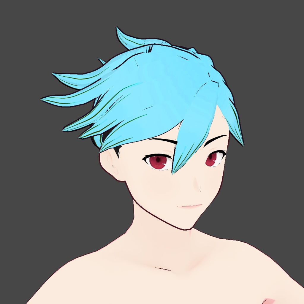 (vroid) hair anime preset ( multiple colour )