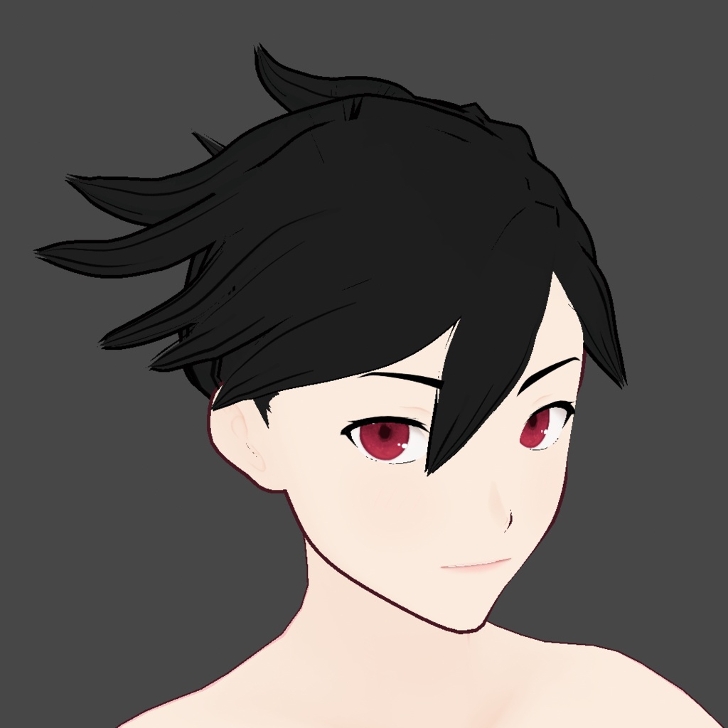 (vroid) hair anime preset ( multiple colour )