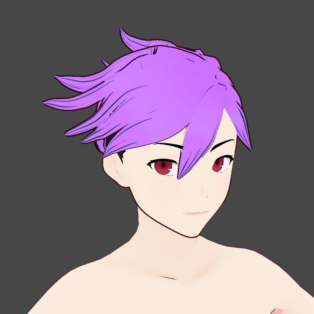 (vroid) hair anime preset ( multiple colour )