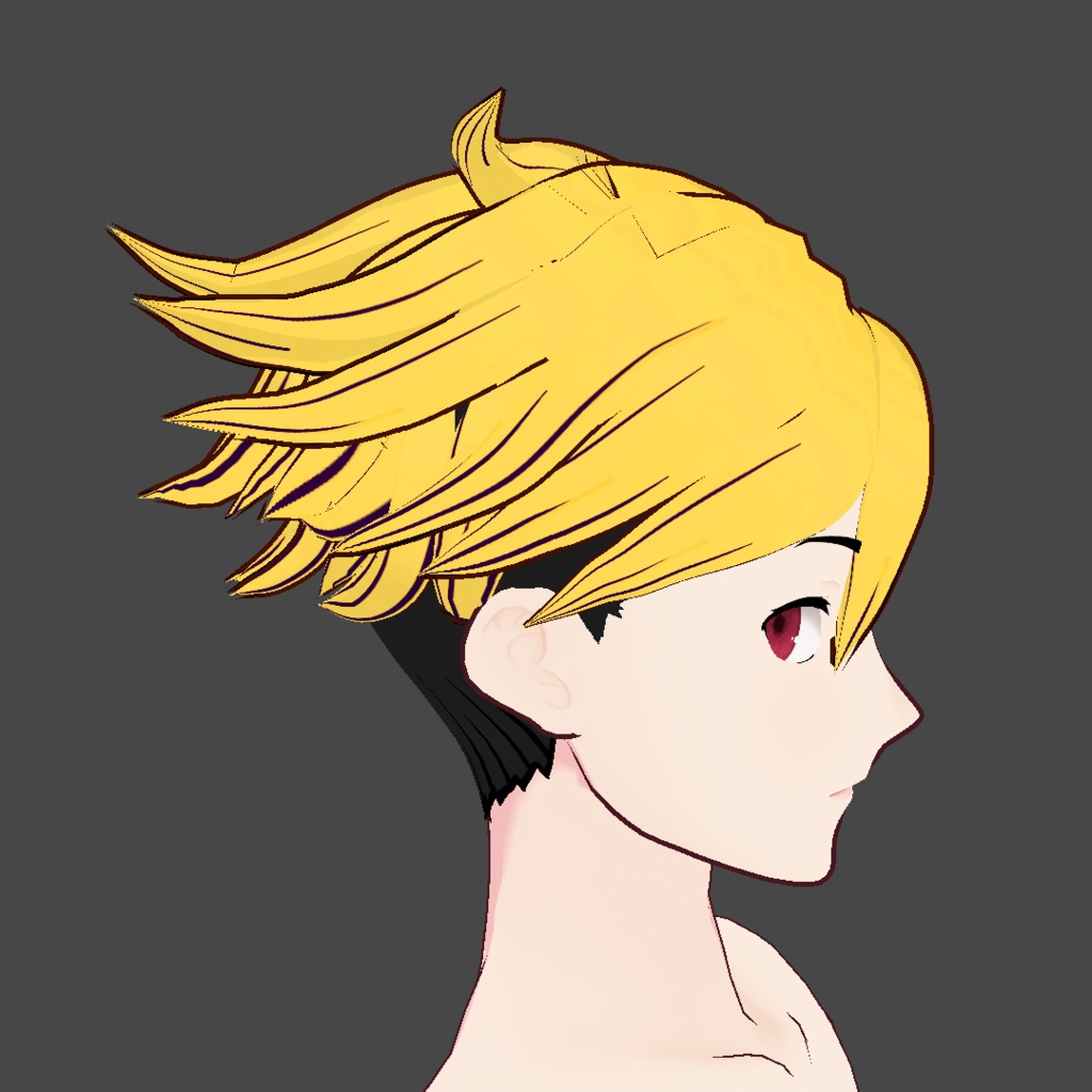 (vroid) hair anime preset ( multiple colour )