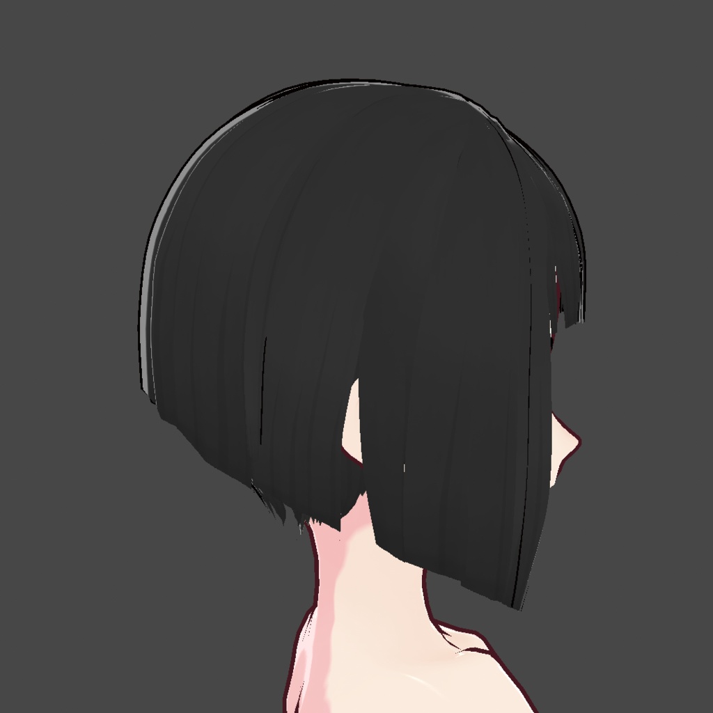(vroid) hair girl preset #1 ( multiple colour )
