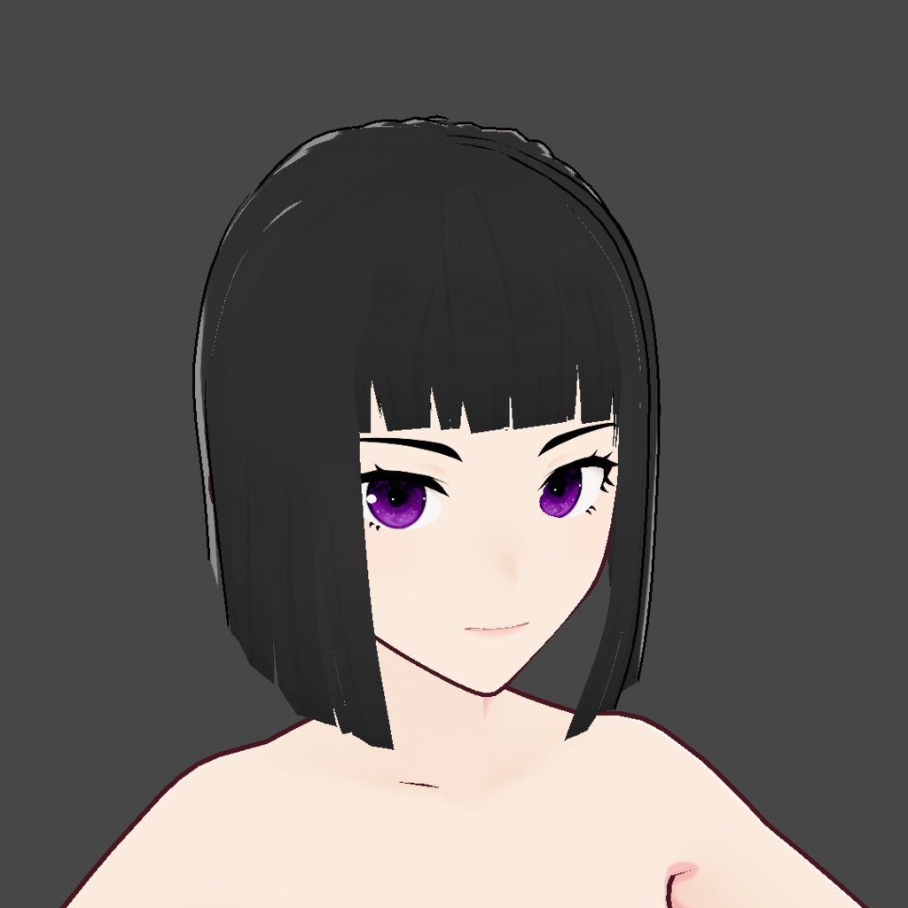 (vroid) hair girl preset #1 ( multiple colour )
