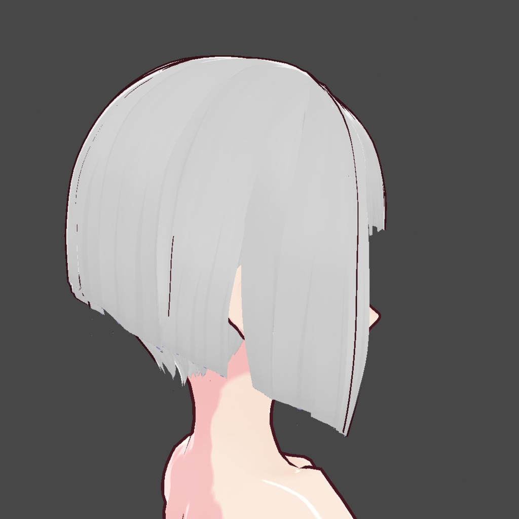 (vroid) hair girl preset #1 ( multiple colour )