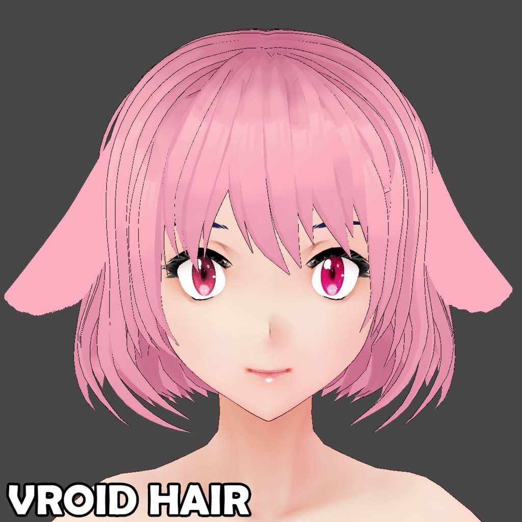 (VROID) Hair with dog ears  