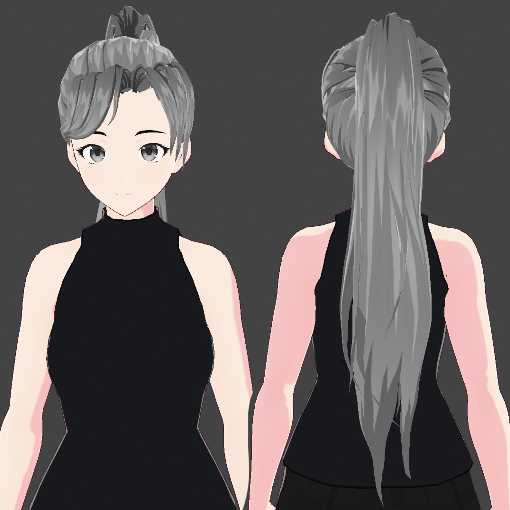 (vroid) ponytail hair preset ( multiple colour )