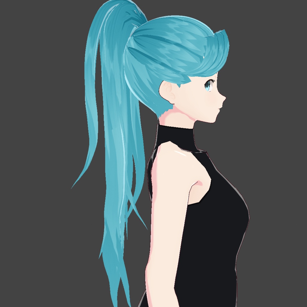 (vroid) ponytail hair preset ( multiple colour )