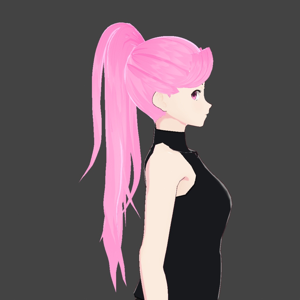 (vroid) ponytail hair preset ( multiple colour )