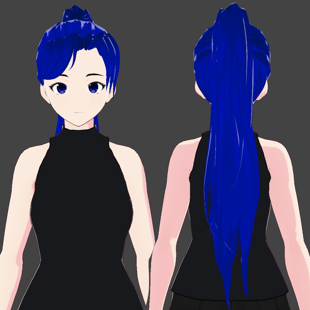 (vroid) ponytail hair preset ( multiple colour )