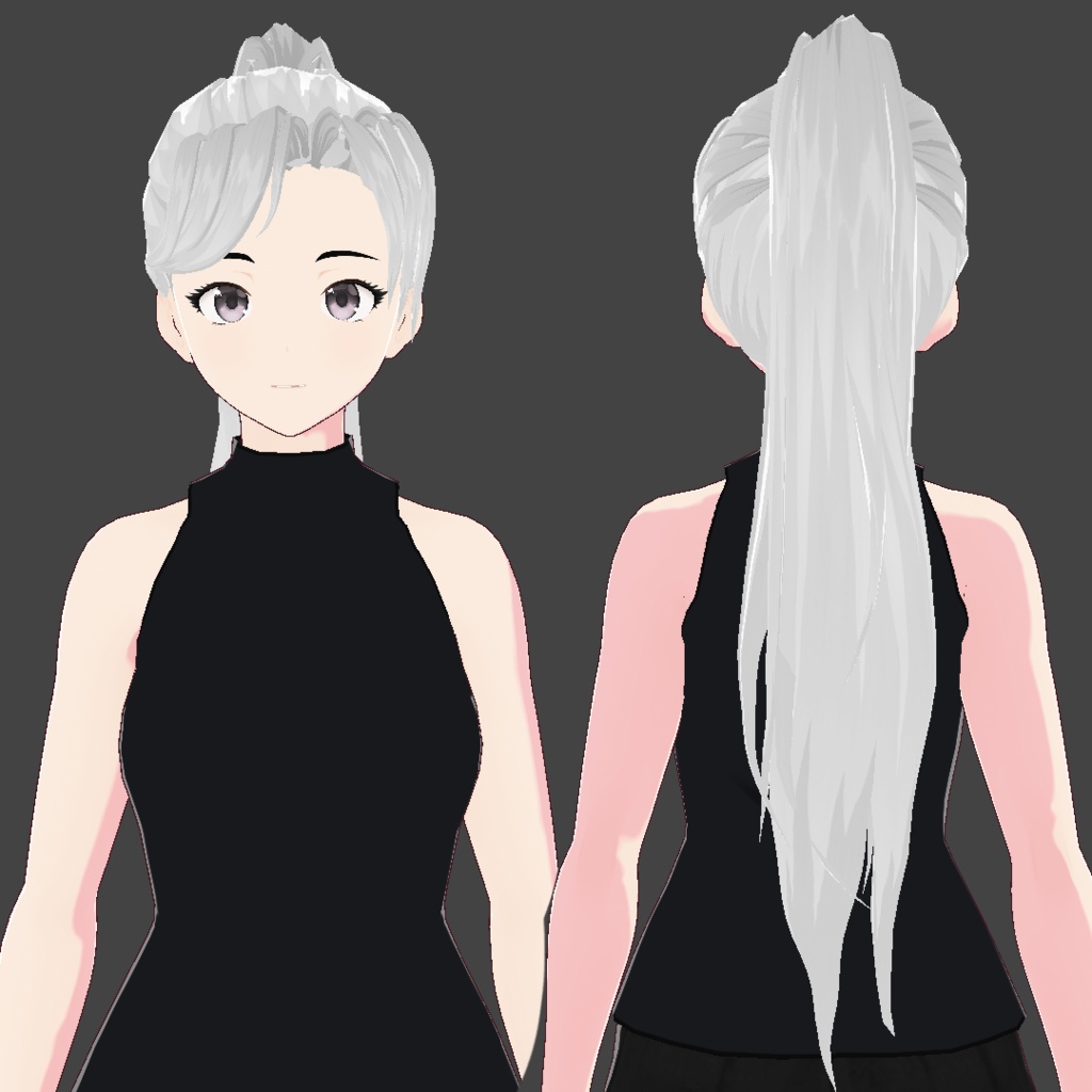 (vroid) ponytail hair preset ( multiple colour )