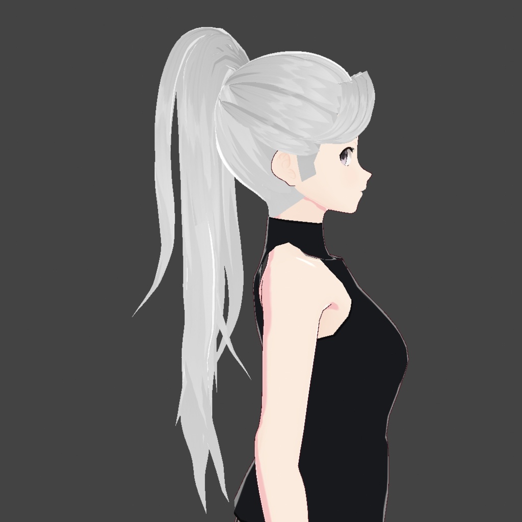 (vroid) ponytail hair preset ( multiple colour )