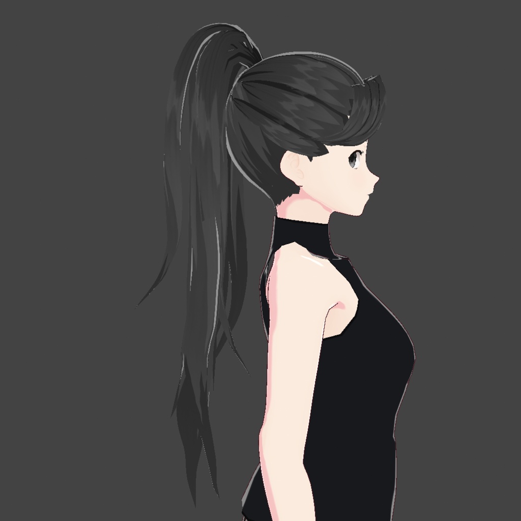 (vroid) ponytail hair preset ( multiple colour )
