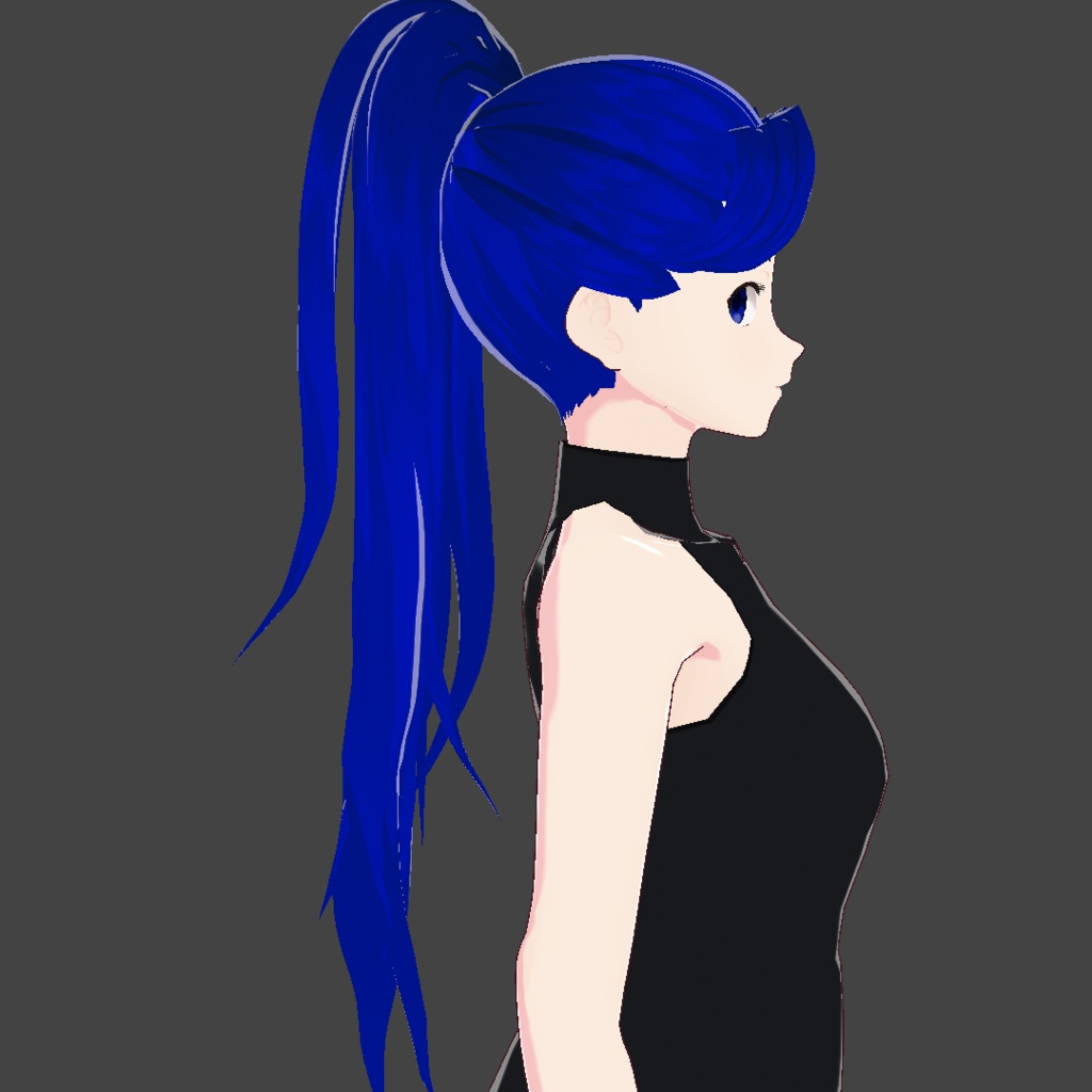 (vroid) ponytail hair preset ( multiple colour )