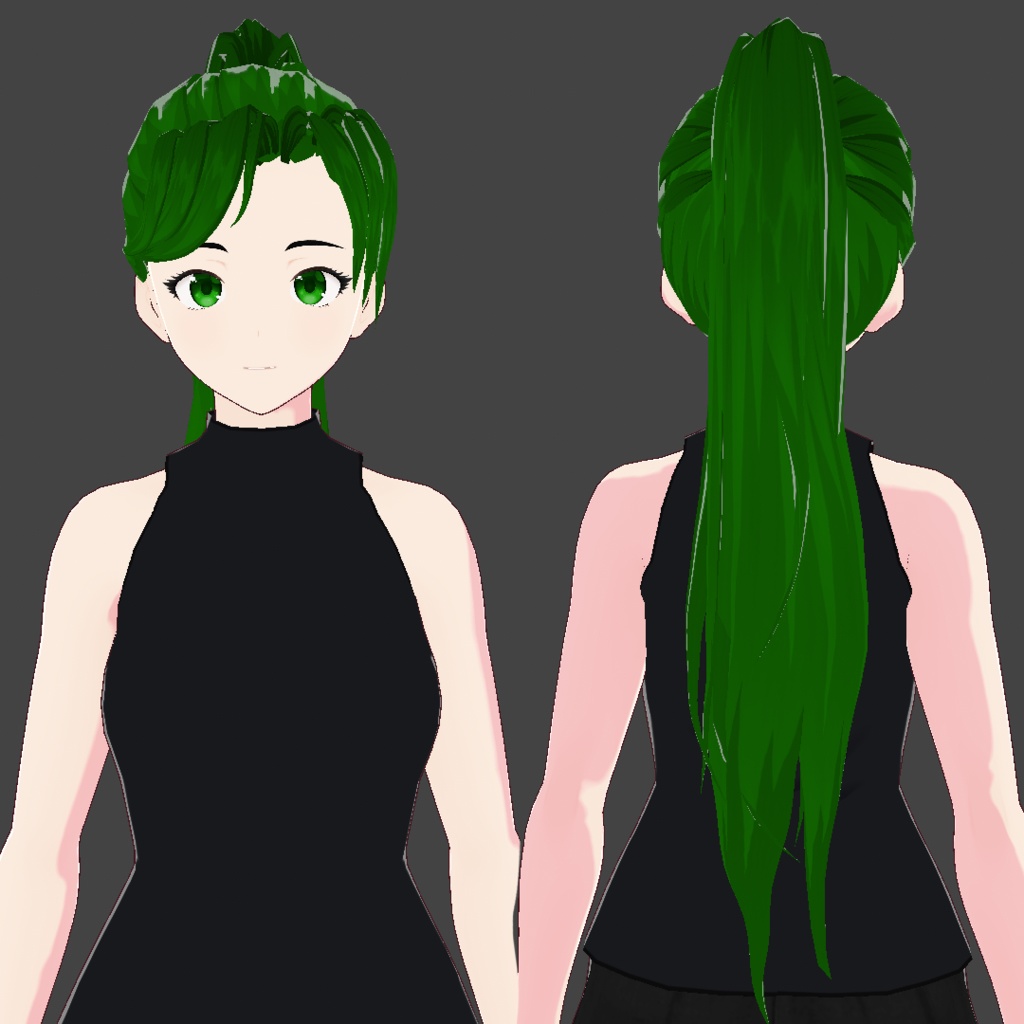 (vroid) ponytail hair preset ( multiple colour )