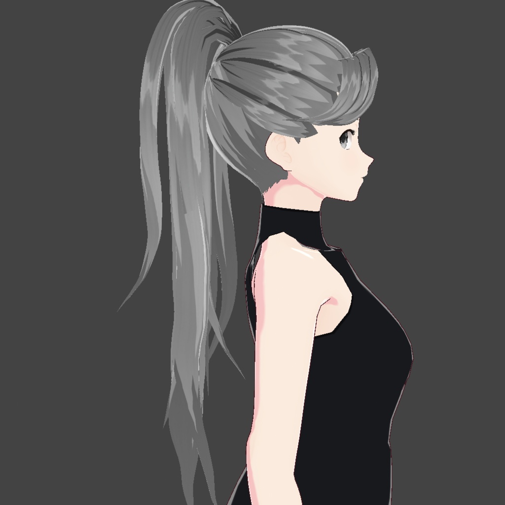(vroid) ponytail hair preset ( multiple colour )