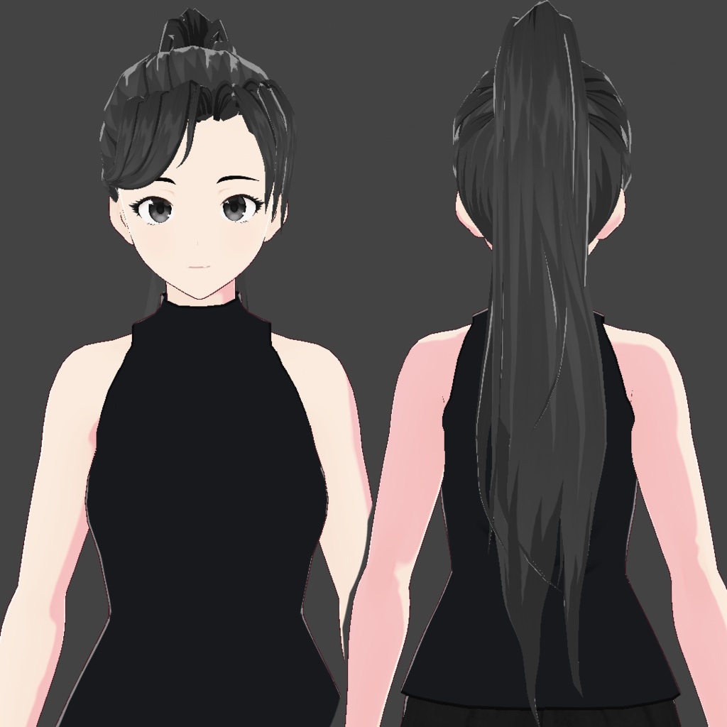 (vroid) ponytail hair preset ( multiple colour )