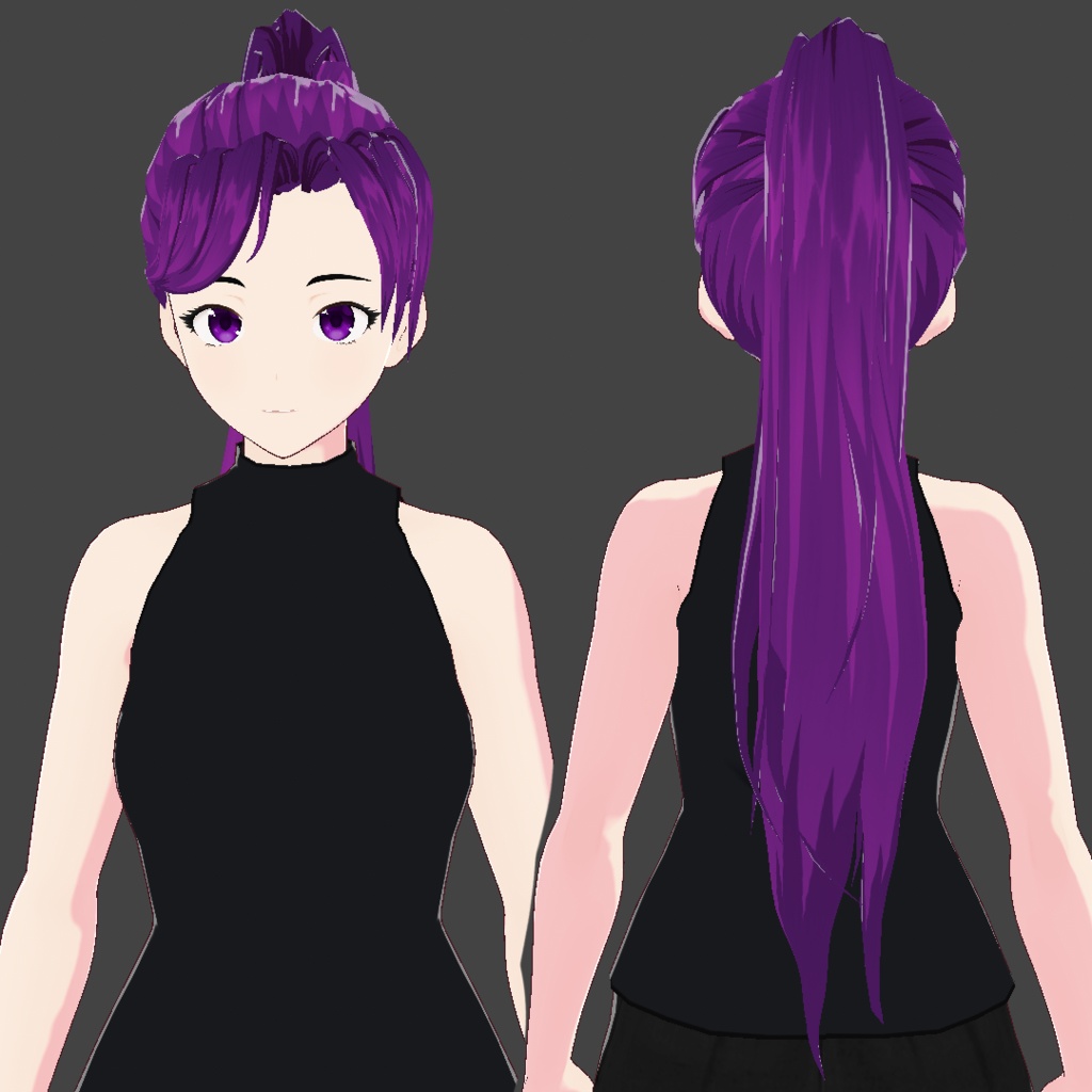 (vroid) ponytail hair preset ( multiple colour )