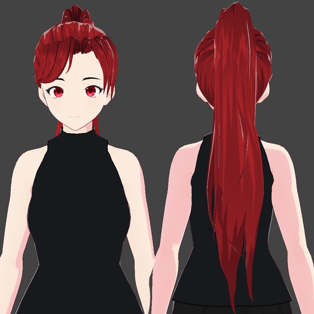 (vroid) ponytail hair preset ( multiple colour )