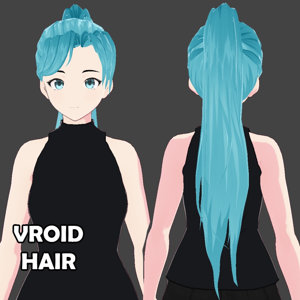 (vroid) ponytail hair preset ( multiple colour )