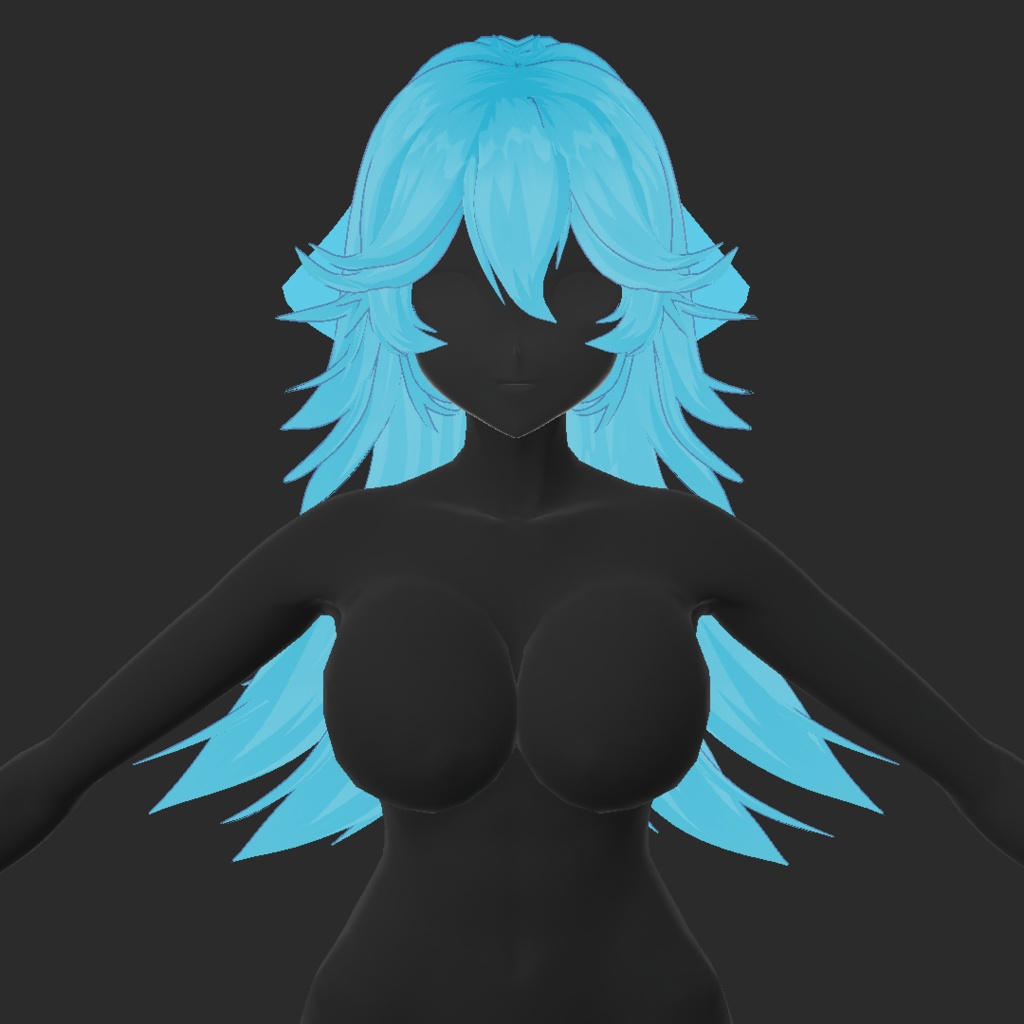 (vroid) hair girl preset #2 (multiple colour)