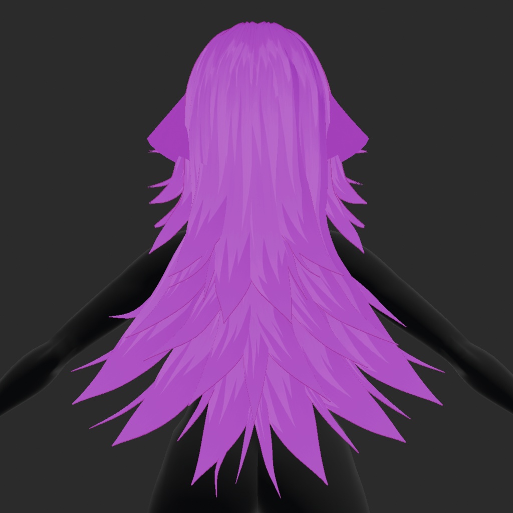 (vroid) hair girl preset #2 (multiple colour)