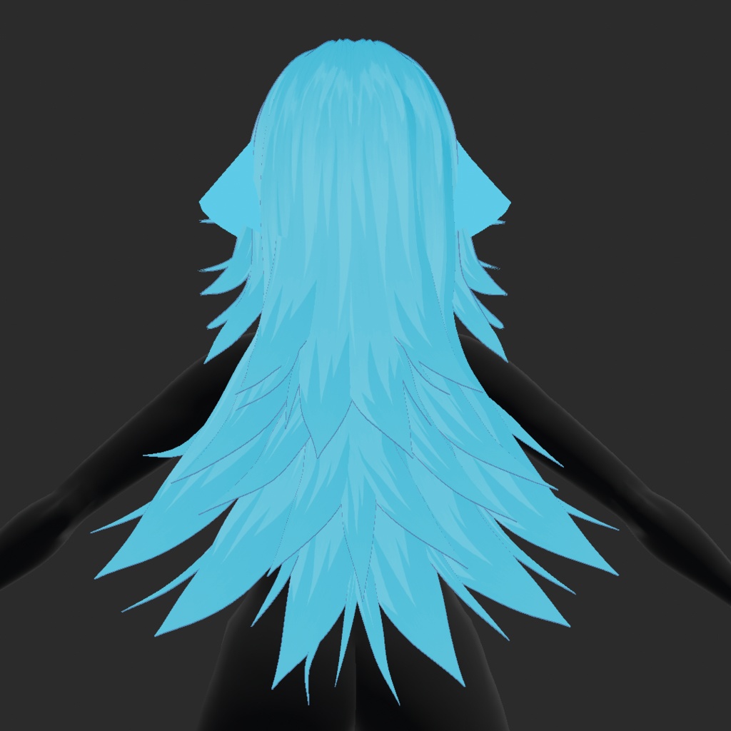 (vroid) hair girl preset #2 (multiple colour)