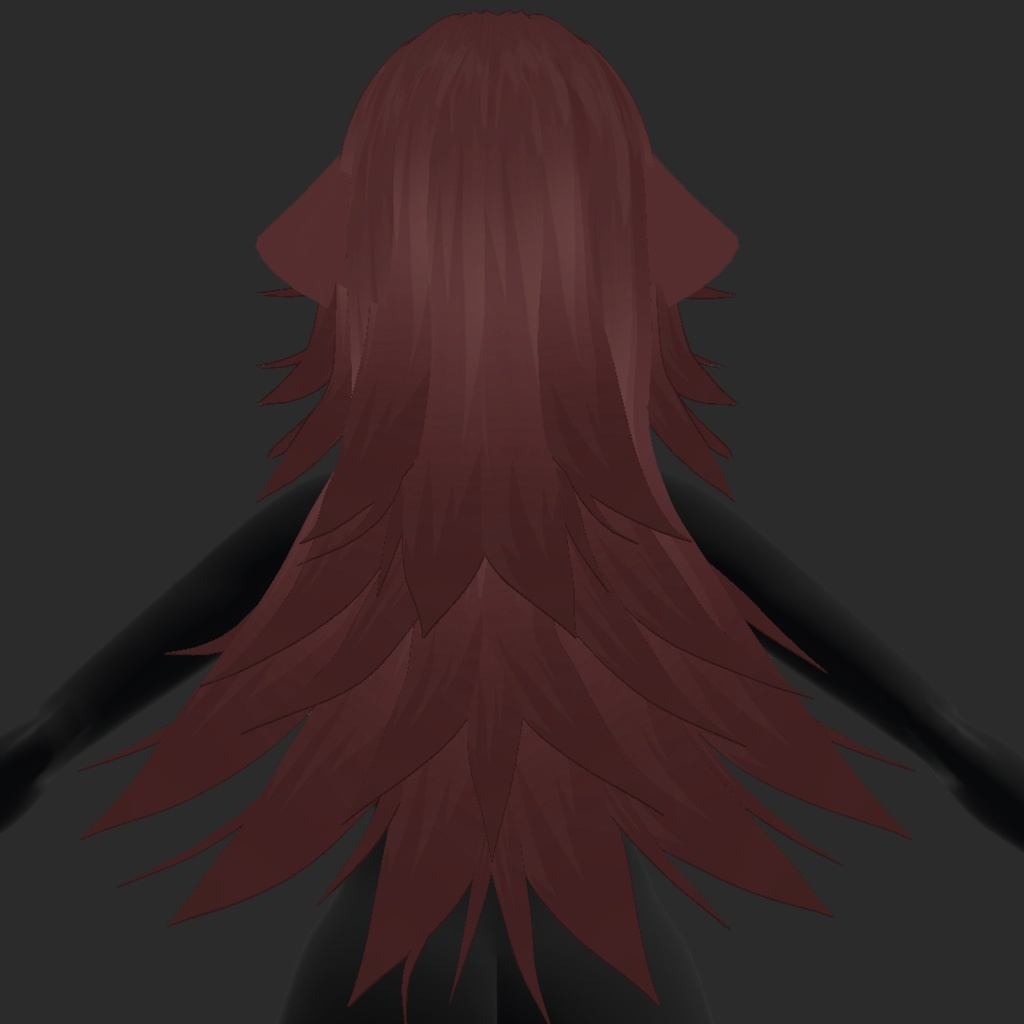 (vroid) hair girl preset #2 (multiple colour)