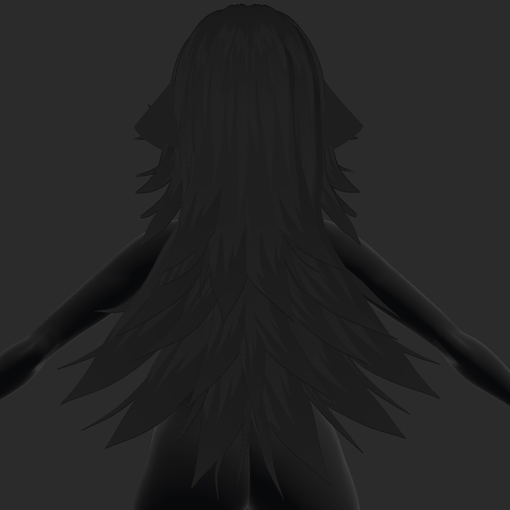 (vroid) hair girl preset #2 (multiple colour)