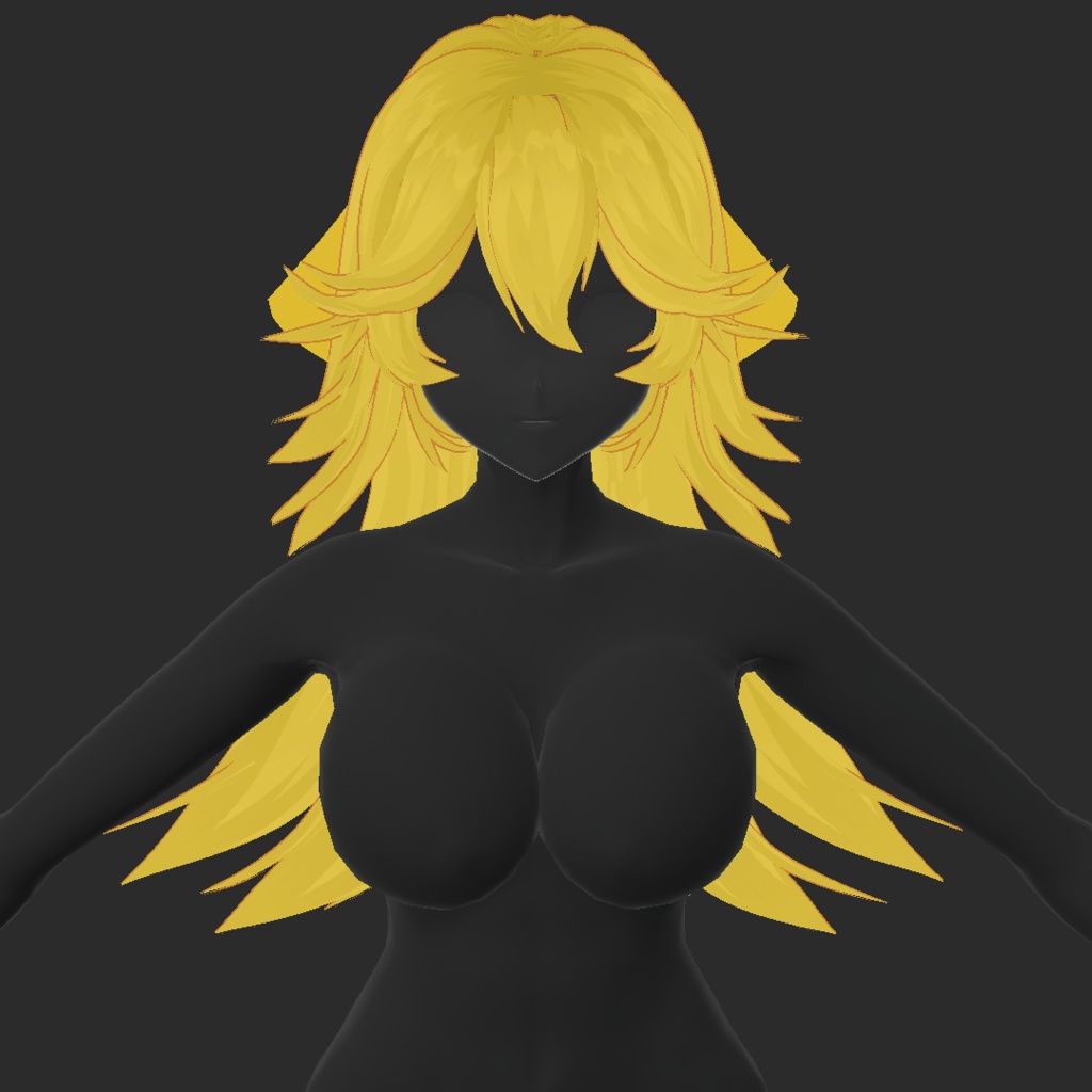 (vroid) hair girl preset #2 (multiple colour)